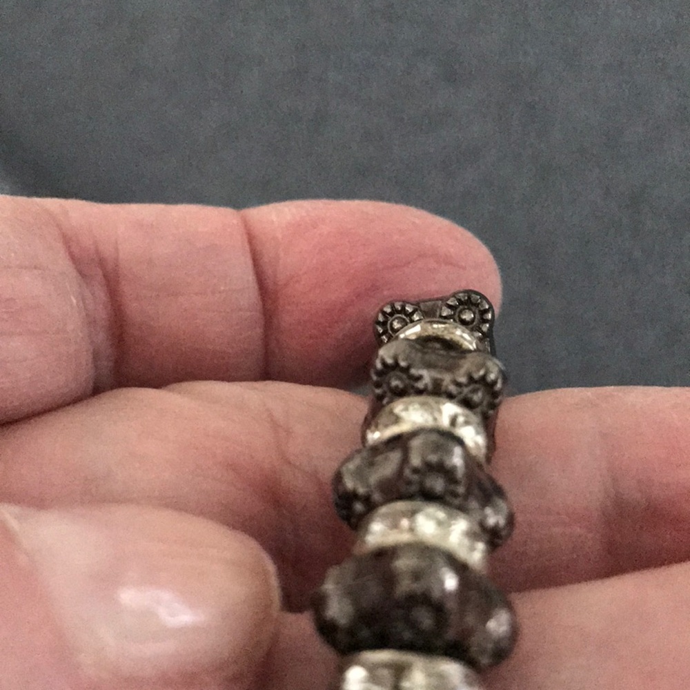 STONE & RHINESTONE STRETCH BRACELET - Picture 4 of 6